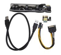 Housoutil Adaptateur Pcie Riser Card pour Gpu Externe Connecteur Extension avec Alimentation Stable pour Ordinateurs Portables Et Jeux Multimédias