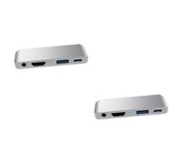 Housoutil Adaptateur USB 2 Pièces Adaptateur Hub 4-en-1 USB 3 0 Hub De Transfert De Données Stations d'accueil pour Ordinateur Portable Adaptateur Hub 3 5Mm Adaptateur Casque Adaptateur