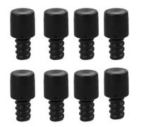 Housoutil Adaptateurs pour Manche de Brosse à Récurer 10 Pièces, Connecteurs Plastiques Noirs 19Mm, Pièces de Rechange pour Brosse Toilette, Usage Salle de Bain
