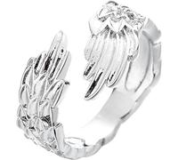 Housoutil Anneau Aile en Alliage Argenté Réglable pour Adolescentes, Bague Esthétique Unique Ailes D'ange, Confort pour Présent Fille Ado