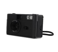 Housoutil Appareil Photo Argentique Réutilisable Compact en Plastique Abs Flash Intégré, sans Pile, Couleur Noire, Compatible Film 35 Mm, Usage Photographie Vintage et Amateur Novice