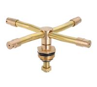 Housoutil Arroseur Rotatif à Quatre Flux en Laiton 4 Branches pour Arrosage Pelouse Et Jardin, Tête D'arrosage Rotative 360° Réglable, Irrigation Précise pour Outdoor Et Espaces Verts