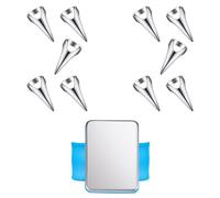 Housoutil Bague de Séparation de Cheveux Bleue 10 pour Coiffure Tressage Mèches et Extensions - Porte-Épingle Pratique pour Ongles et Poignet - Outil Polyvalent pour Salon et Usage