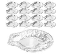 Housoutil Barquettes Jetables en Aluminium pour Coquilles D’Huîtres Mini Plats à Cuisson de Coquilles Saint- 100 Pièces Résistantes et Adaptées pour Barbecue et Four Présentation
