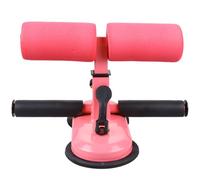 Housoutil Barre D'exercice à Double Ventouse pour Entraînement Abdominal et Musculaire, Acier et Caoutchouc, Réglage Hauteur 4 Niveaux, Adaptée Sols Lisses et Marbre