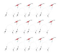 Housoutil Bas de Ligne en Fil d'acier Anti-Morsure Lot de 12, Accessoires Surfcasting pour Pêche en Eau Douce Émerillons et Agrafe, Montage Leurres et Appâts, Haute Résistance