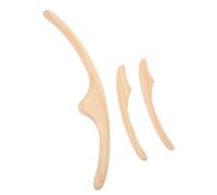 Housoutil Bâton de Massage en Bois 3 Pièces pour Corps et Visage, Outil Gua Sha Compact et Ergonomique, Favorise le Bien-être Selon Principes de Médecine Traditionnelle