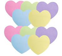 Housoutil Bloc Notes Adhésifs Forme de Cœur Lot de Autocollants Mémos Colorés pour École Bureau et Maison Notes Adhésives Pratiques et Repositionnables