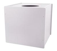 Housoutil Boîte à Dons Cubique en PVC Blanche, Ouverture 12 CM, Conçue pour Mariages et Activités de Bureau, Multifonctionnelle