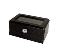 Housoutil Boîte à Montre en Bois 3 Emplacements, Préserve Contre Les Rayures et Dommages, Style Vintage Élégant, pour Rangement Lors de Mariages ou Saint-Valentin