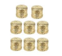 Housoutil Boîte à Moxa en Cuivre Or 8 Pièces Filet Anti-cendres, Dispositif de Moxibustion sans Fumée et Concentration de Chaleur pour Usage Professionnel ou Personnel