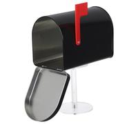 Housoutil Boîte aux Lettres Étanche en Fer Noir avec Support, Mini Boîte à Suggestions Décorative pour Bureau et Usage Extérieur, Design Compact et Résistant