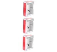 Housoutil Boîte De 3 Pièces Boîte à Suggestions Boîte à Réclamation Boîtes Aux Lettres pour Pot De Pourboire Boite Aux Lettres De L'école Bureau Rouge D'aluminium Récipient Tenture