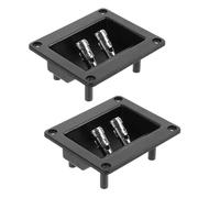 Housoutil Boîte de Bornier de Subwoofer 2pcs pour Enceintes, Connecteurs Rapides en Abs et Alliage, Design Convivial pour Système Son DIY et Scène