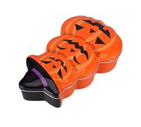 Housoutil Boîte de Rangement en Métal Hermétique et Créative de Citrouille Orange pour Halloween pour Décorations de Table et Présents de Fête