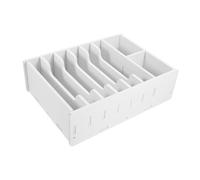 Housoutil Boîte de Rangement Monnaie et Billets Multifonction avec Compartiments Rangement Bureau et Caisse Organisateur pour Billets et Reçus Blanc Petit Modèle Cases