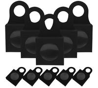 Housoutil Boîte Porte-bouteilles en Papier Kraft Noir Poignée Portable, Lot de 25 Pièces, Facile à Transporter, pour Fête de Départ la Retraite