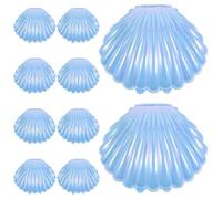 Housoutil Boîtes à Bonbons de Coquillage Nacré Lot de 10 Coffrets Présents pour Mariage et Fête, Petites Boîtes Couvercle 8,5 CM