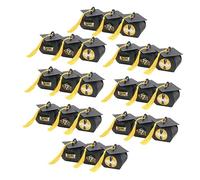 Housoutil Boîtes De 48 Pièces Bache- De Chapeau De Célibataire Graduation Coffrets De Fin D'études Fête Des Diplômés D'université Chocolat Cérémonie Papier Spécial Noir