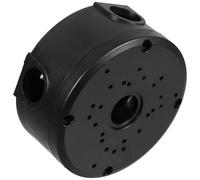 Housoutil Boîtier de Jonction Étanche Rond en Plastique pour Caméras Extérieures Cache-câbles, Support Mural et Plafond, pour Maison et Bureau