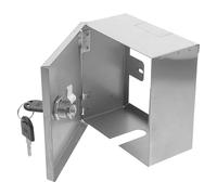 Housoutil Boîtier de Protection Verrouillable pour Prise Électrique, Acier Inoxydable, Étanche à Éclaboussures, pour Installation Murale Encastrée, Boîte de Sortie Sécurisée pour Maison