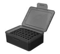 Housoutil Boîtier de Rangement pour Piles AA et AAA Mousse Noire, Plastique Rigide Gris, Organiseur Portable Sécurisé pour Piles, Protection L’Eau et Chocs, pour Maison et Voyage