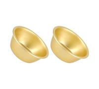 Housoutil Bols Traditionnels Coréens en Aluminium Doré 12 CM, Lot de 2 pour Macgeolli, Randonnée, Soupe et Plats de Nouilles