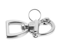 Housoutil Boucle de Yacht en Acier Inoxydable Manille à Ressort Rotative 360° Solide et Installation sans Outil pour Activités Nautiques en Extérieur