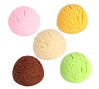 Housoutil Boules de Crème Glacée Artificielles Très Réalistes Accessoires Photo pour Magasin de Desserts Jouet pour Enfants