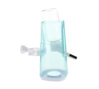 Housoutil Bouteille d'eau pour Hamster 120ml Distributeur Automatique Étanche en Plastique et Métal, Design Gain de Place, Base Élargie et Réglable pour Cage ou Aquarium