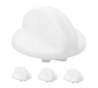 Housoutil Bouton de Minuterie Blanc pour Machine à Laver et Sèche-linge, Design Dual-tub, Fonction D'essorage, Matériau Plastique, Lot de 4 Pièces Universelles