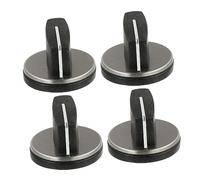 Housoutil Boutons de Cuisinière à Gaz 8mm Angle 0° Plastique Solide Remplacement Accessoires 4 Pièces pour Table de Cuisson Encastrée Usage Domestique