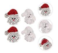 Housoutil Boutons de Décoration de Noël en Cuivre et Strass, 4pcs pour DIY Bijoux Faits Main, Texture Solide et Design Chic, pour Accessoires de Fête