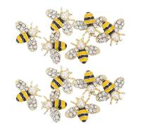 Housoutil Breloques à Ongles Sûres et Adaptées aux Garçon et Filles pour 12pcs Abeille en Alliage de Zinc Nail Art Créatif et Décorations Professionnelles