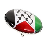 Housoutil Broche à Vêtements Drapeau Palestine en Alliage de Zinc Métal, Accessoire Polyvalent Design Unique pour Costume, Chapeau ou Chemise Homme