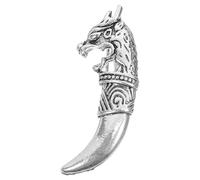 Housoutil Broche Bijoux Vintage Tête de Loup en Alliage de Zinc Argenté, Accessoire Rétro pour Fixer Écharpes, Style Gentleman Classique Mode Féminine