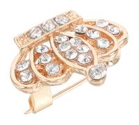 Housoutil Broche Couronne Élégante pour Vêtements Femme en Alliage de Zinc avec Cristaux Exquis, Épingle à Châle Multifonction pour Occasions Spéciales et Mariages