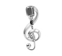 Housoutil Broche Note de Musique Élégante en Alliage Argenté, Accessoire Polyvalent pour Femmes, Ajustable et Stylée, pour Occasions Décontractées et Remises de Diplômes