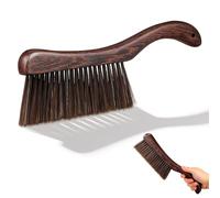 Housoutil Brosse à Main en Bois de Wengé Poils de Crin Robuste pour Nettoyage de Canapé et Instruments, Matériau Solide et Résistant, Ménage la Maison