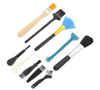 Housoutil Brosse De Nettoyage Antistatique pour Clavier Et Ventilation, Ensemble 10 Pièces, Poils Doux Haute Densité, Usage Électronique Professionnel, pour Ordinateurs Et Téléphones, Couleur Noire