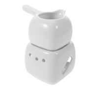 Housoutil Brûleur Huiles Essentielles en Céramique Blanc, Diffuseur Arômes Décoratif Régulation Précise de Température pour Intérieur et Centre de Bien-être