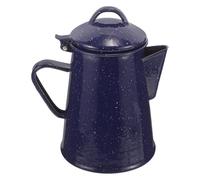 Housoutil Carafe à Eau Émaillée Poignée Isolante et Bec Verseur, Bouilloire Domestique Adaptée Camping et Usage Quotidien