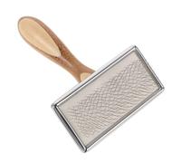 Housoutil Cardeuse à Laine Portative Moyenne en Bambou et Métal Brosse à Feutrer à Aiguilles pour Démêlage Précis des Fibres Outil Polyvalent pour Feutrage Artisanal et Loisirs Créatifs