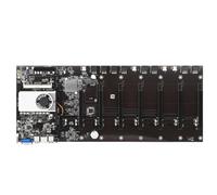 Housoutil Carte Mère pour Machine de Minage 8 Gpu Interface Vga Intégrée, Mémoire Ddr3, Performance Silencieuse et Support Pxe Boot, Compatible PCB Électronique Noir