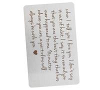 Housoutil Carte Portefeuille Décorative Carte avec Message Gravé pour Saint-Valentin Anniversaire pour