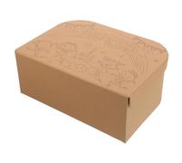 Housoutil Carton Diy pour Garçon Fille à Peindre Boîte de Rangement pour Activités Manuelles Éducatif