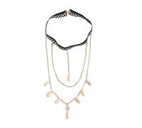 Housoutil Chaîne de Cuisse Structure Élastique Bohème Coquillages Décoratifs en Alliage Accessoire de Plage Élégant pour Femmes