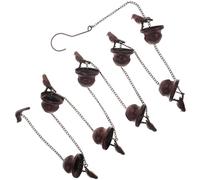 Housoutil Chaîne de Pluie Décorative en Métal Effet Cuivre Ancien 2,4 M, Alternative Esthétique pour Gouttière Extérieure, Chaîne de Pluie pour Jardin et Terrasse, Remplacement Fonctionnel