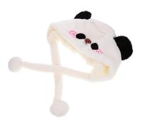 Housoutil Chapeau Panda en Peluche Unisexe Bonnet Chaud Automne-Hiver Couvre-Chef Décoratif pour Cosplay et Fêtes Rembourrage Coton PP Confortable Accessoire Photo Amusant Taille