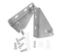 Housoutil Charnière de Réfrigérateur Charnière de Congélateur Accessoire de Porte 2 Pièces Acier Inoxydable Espacement 35 Mm Capuchon en Caoutchouc Remplacement pour Porte de Congélateur